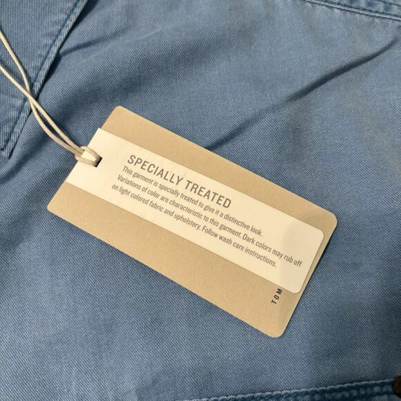 Tommy Bahama Men's Big & Tall 2XB Mambo Blue Tahitian Twill Long Sleeve Shirt - Picture 7 of 8